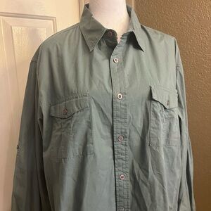 Free Planet Green Casual Button Down Shirt size XL